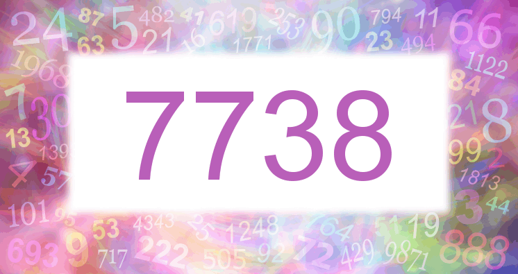 Träume mit einer Nummer 7738 rosa Bild