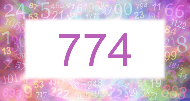 Träume mit einer Nummer 774 rosa Bild