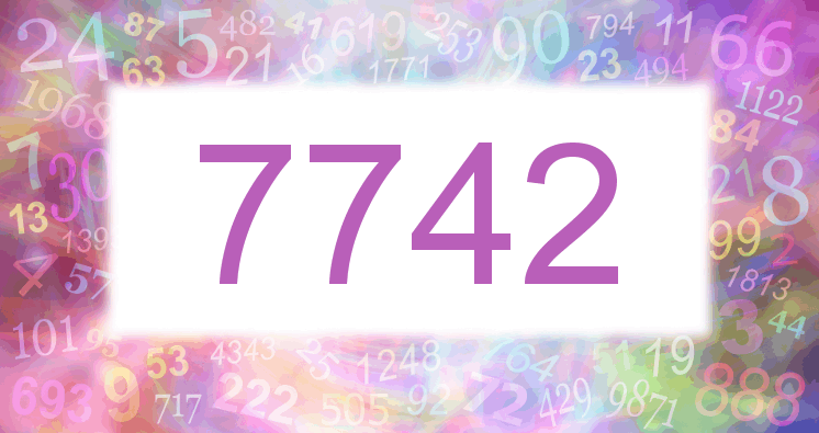 Träume mit einer Nummer 7742 rosa Bild
