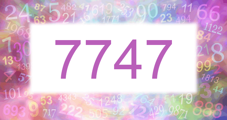 Träume mit einer Nummer 7747 rosa Bild