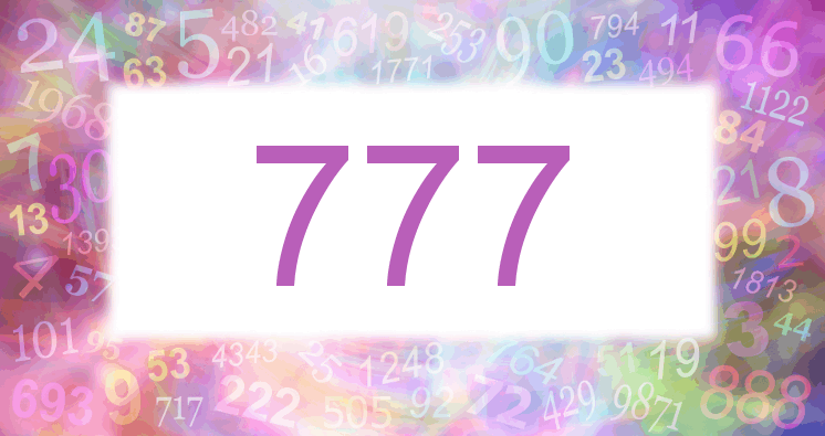 Träume mit einer Nummer 777 rosa Bild