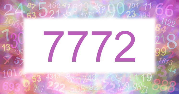 Träume mit einer Nummer 7772 rosa Bild