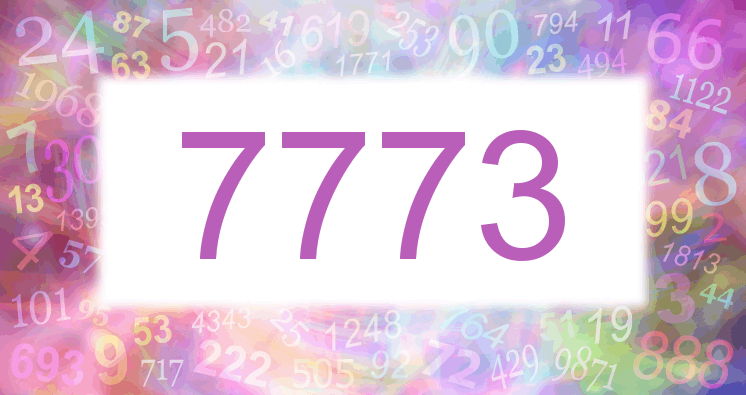 Träume mit einer Nummer 7773 rosa Bild