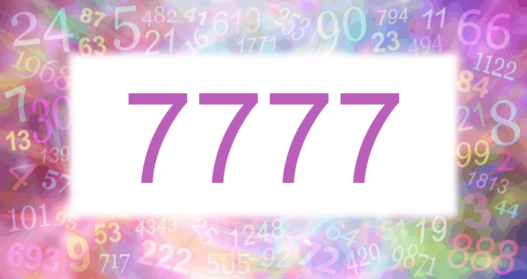 Träume mit einer Nummer 7777 rosa Bild