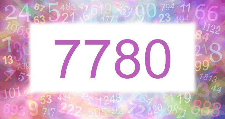 Träume mit einer Nummer 7780 rosa Bild