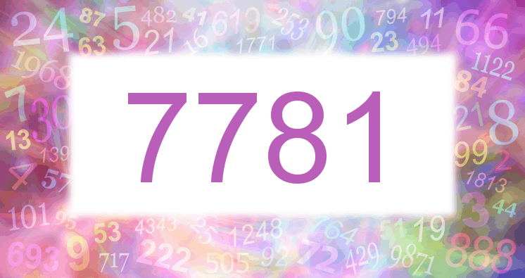 Träume mit einer Nummer 7781 rosa Bild