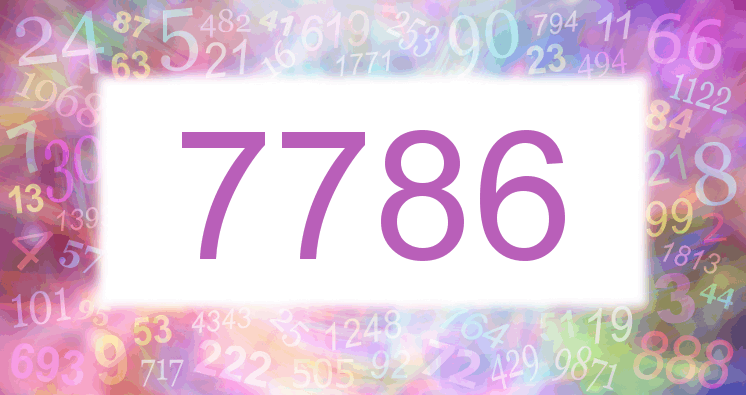 Träume mit einer Nummer 7786 rosa Bild