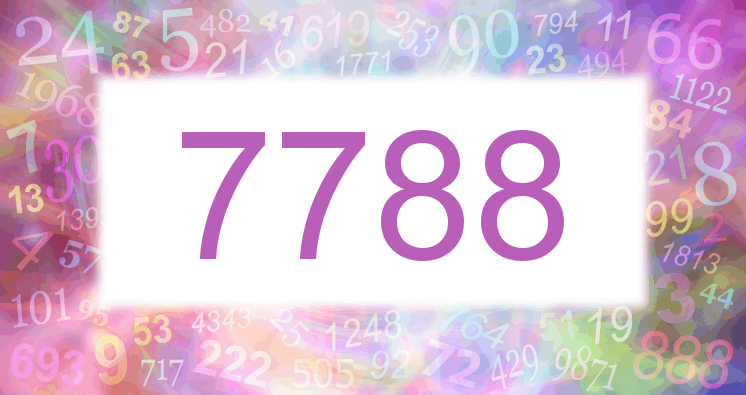 Träume mit einer Nummer 7788 rosa Bild