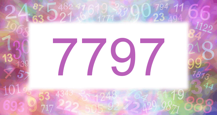 Träume mit einer Nummer 7797 rosa Bild