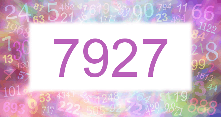 Träume mit einer Nummer 7927 rosa Bild