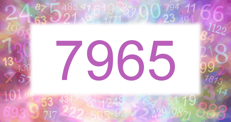 Träume mit einer Nummer 7965 rosa Bild