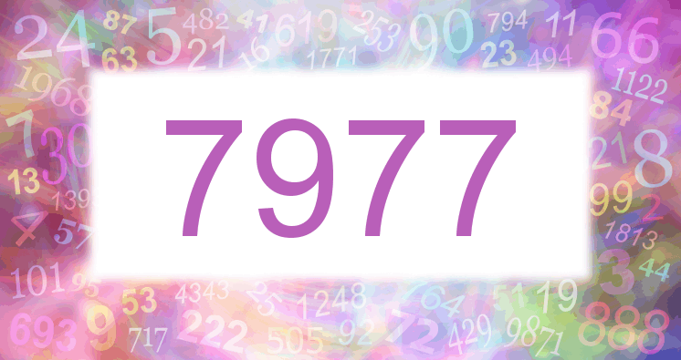 Träume mit einer Nummer 7977 rosa Bild