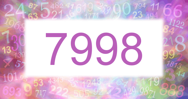 Träume mit einer Nummer 7998 rosa Bild