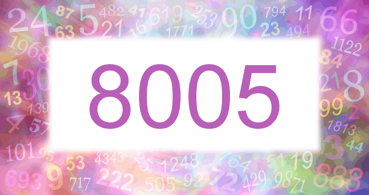 Träume mit einer Nummer 8005 rosa Bild