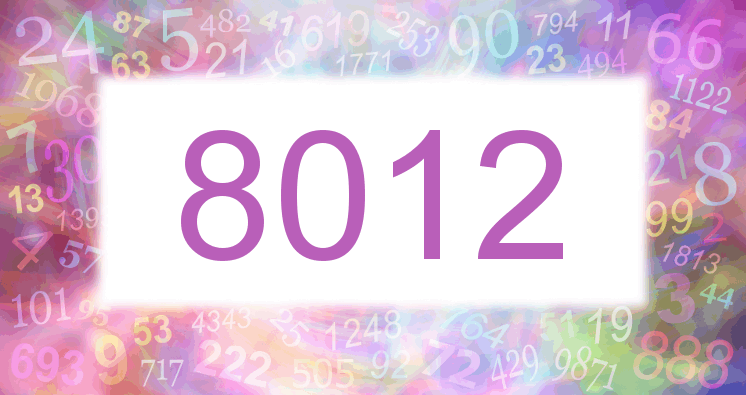 Träume mit einer Nummer 8012 rosa Bild