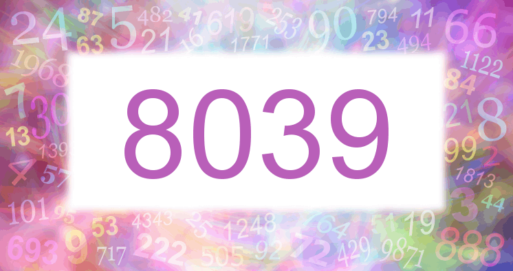 Träume mit einer Nummer 8039 rosa Bild