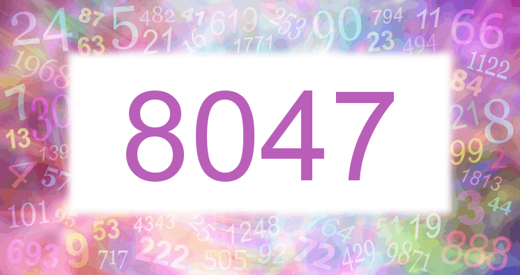 Träume mit einer Nummer 8047 rosa Bild