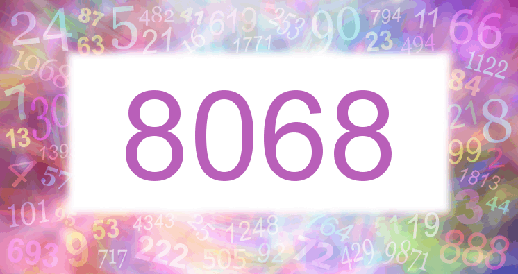 Träume mit einer Nummer 8068 rosa Bild
