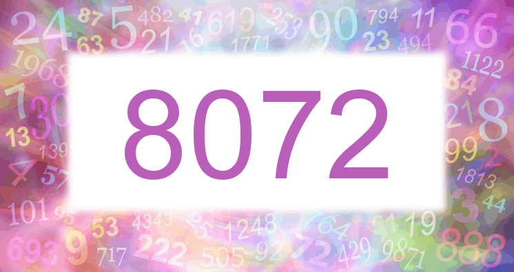 Träume mit einer Nummer 8072 rosa Bild