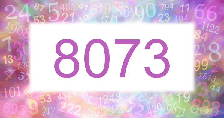 Träume mit einer Nummer 8073 rosa Bild