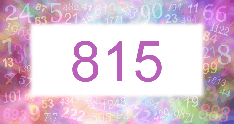 Träume mit einer Nummer 815 rosa Bild