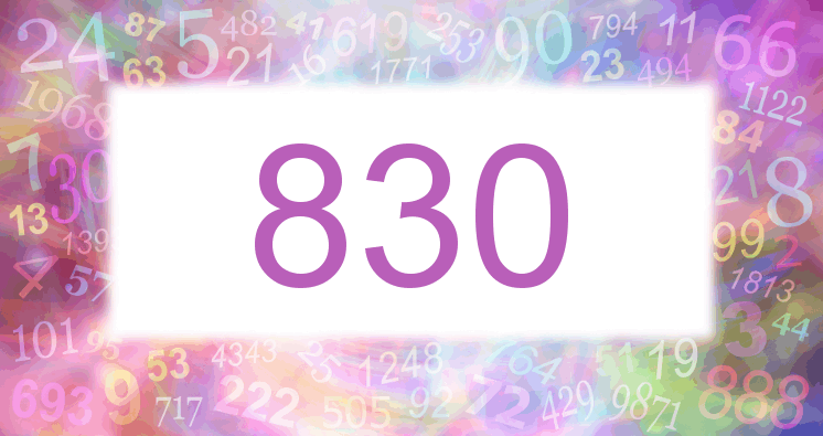 Sueños con número 830 imagen lila