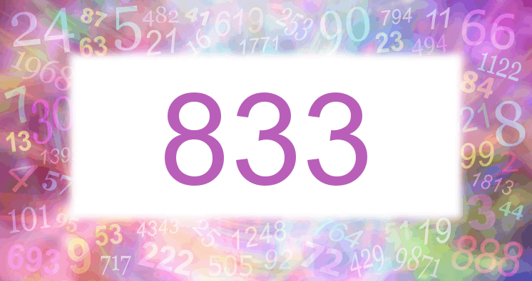 Träume mit einer Nummer 833 rosa Bild