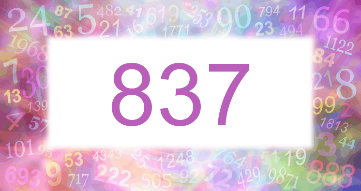 Träume mit einer Nummer 837 rosa Bild