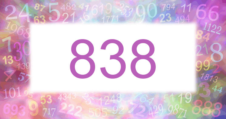 Träume mit einer Nummer 838 rosa Bild