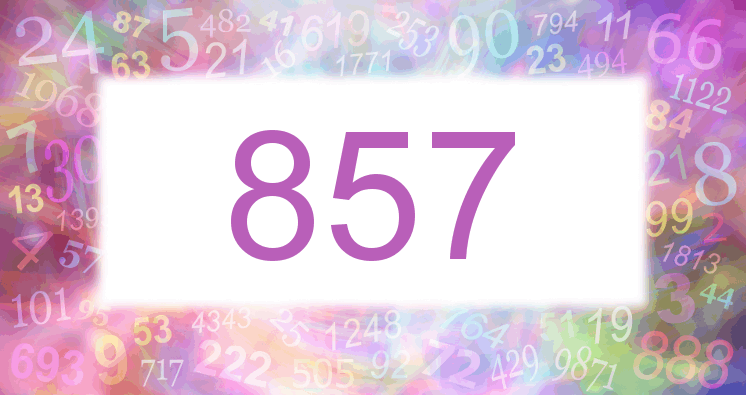 Träume mit einer Nummer 857 rosa Bild