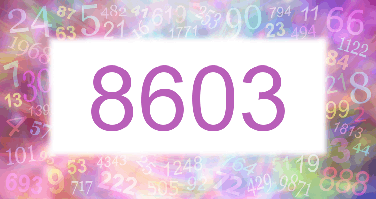 Träume mit einer Nummer 8603 rosa Bild