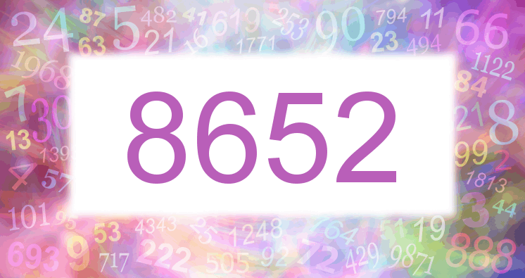 Träume mit einer Nummer 8652 rosa Bild