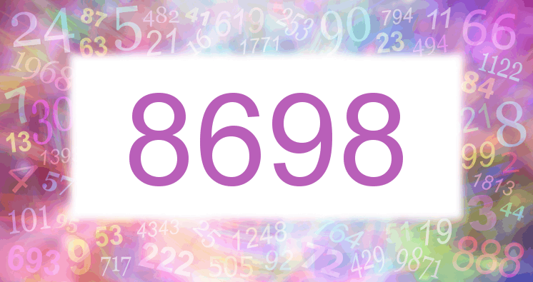 Träume mit einer Nummer 8698 rosa Bild