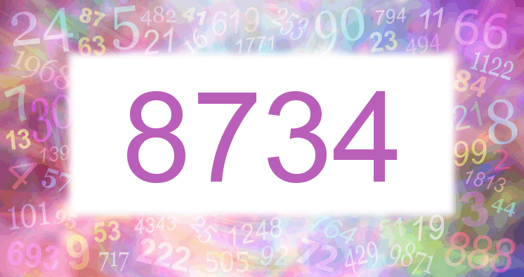 Dreams with a number 8734 pink image