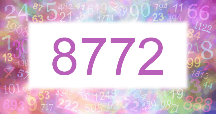 Träume mit einer Nummer 8772 rosa Bild