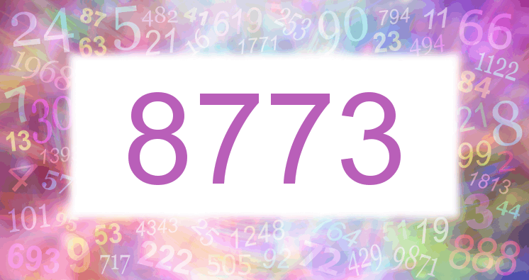 Träume mit einer Nummer 8773 rosa Bild