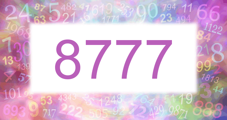 Träume mit einer Nummer 8777 rosa Bild