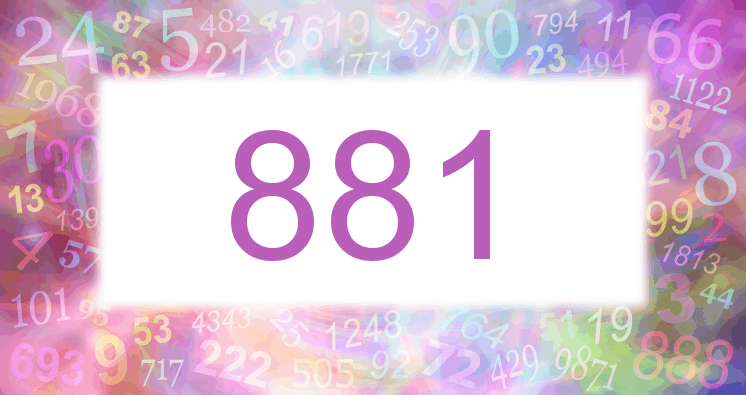 Träume mit einer Nummer 881 rosa Bild