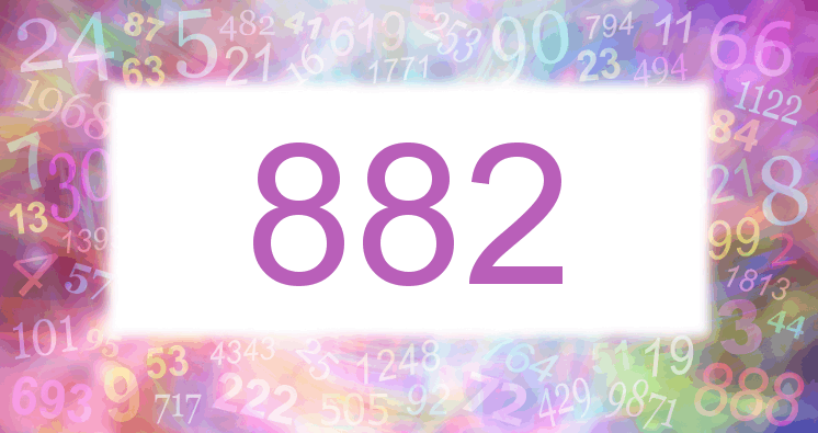 Träume mit einer Nummer 882 rosa Bild