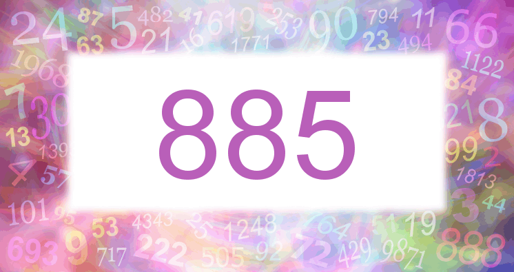 Träume mit einer Nummer 885 rosa Bild