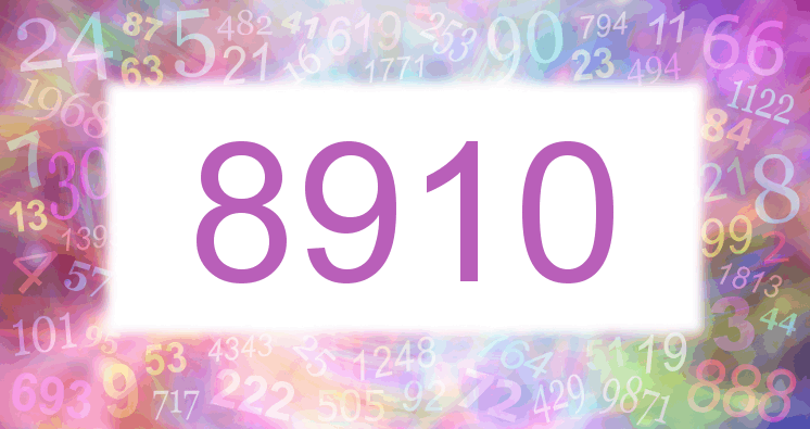 Träume mit einer Nummer 8910 rosa Bild