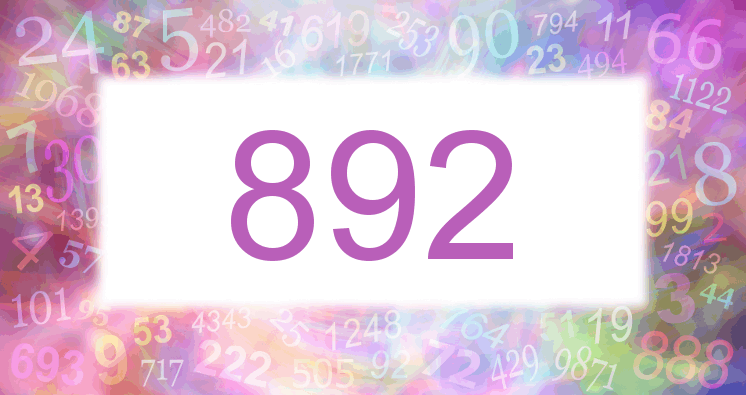 Träume mit einer Nummer 892 rosa Bild
