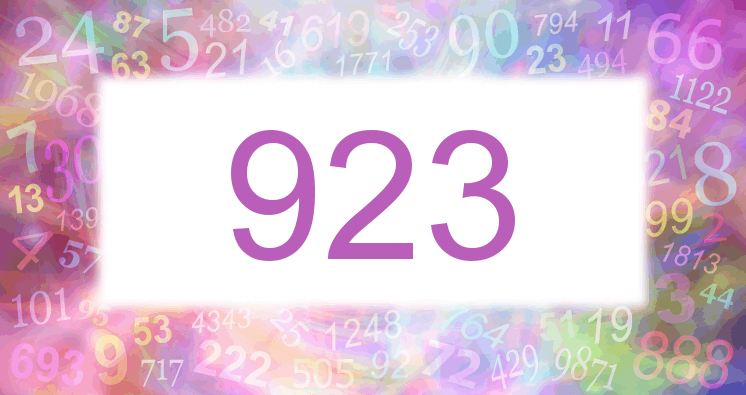 Träume mit einer Nummer 923 rosa Bild