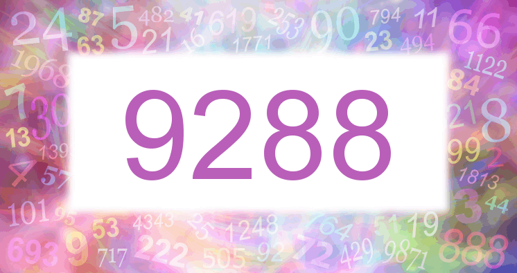 Dreams about number 9288
