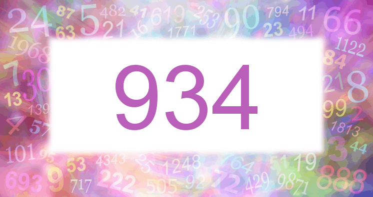 Träume mit einer Nummer 934 rosa Bild