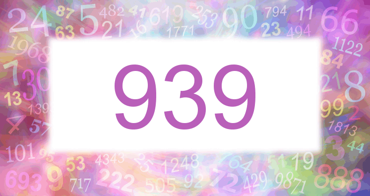 Träume mit einer Nummer 939 rosa Bild
