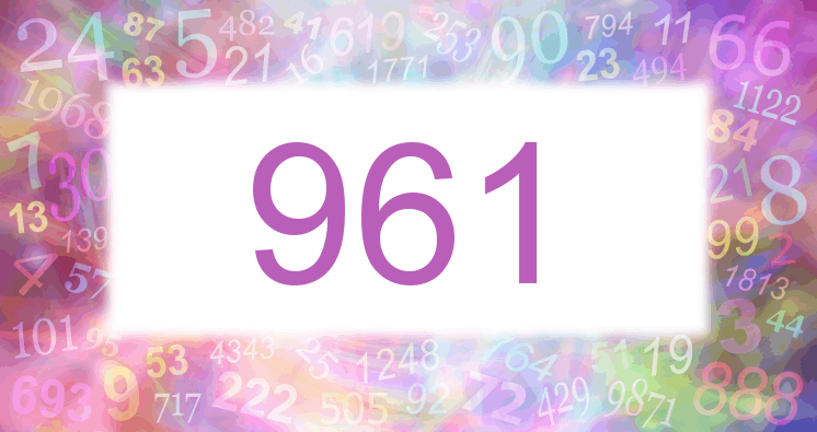 Träume mit einer Nummer 961 rosa Bild