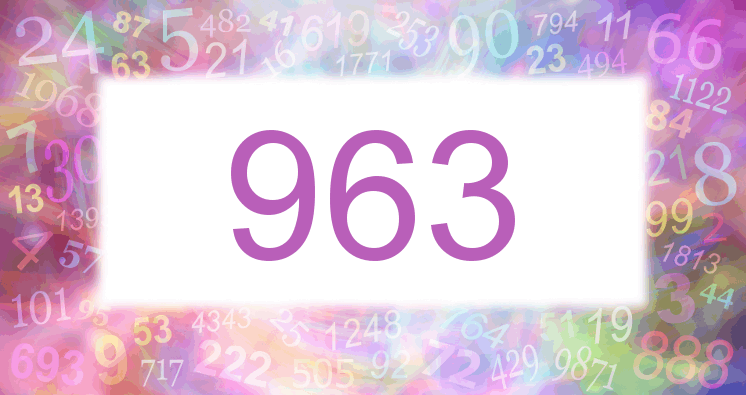 Träume mit einer Nummer 963 rosa Bild