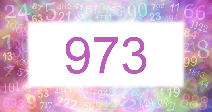 Träume mit einer Nummer 973 rosa Bild