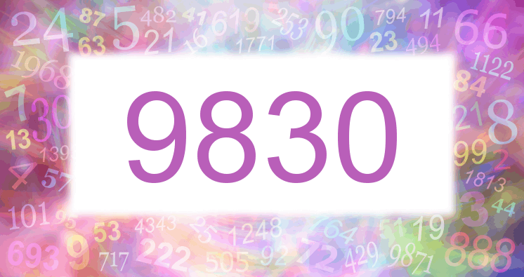 Dreams about number 9830